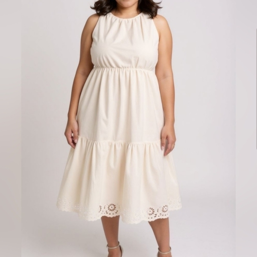 Ava & Viv Cream Midi Dress